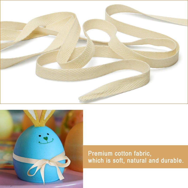 Coitak Cotton Twill Ribbon, 54.7 Yards Binding Ribbon Webbing Tape Trimming for Packing Garment Accessories Handmade DIY - Image 3